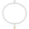 Estella Bartlett Sienna Double Star Beaded Stretch Bracelet In Metallic