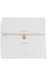 Estella Bartlett Sienna Flower Beaded Stretch Bracelet In Gold