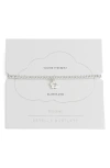 Estella Bartlett Sienna Flower Heart Beaded Stretch Bracelet In Metallic
