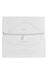 Estella Bartlett Sienna Kiss Beaded Stretch Bracelet In Metallic