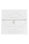Estella Bartlett Sienna Moon Beaded Stretch Bracelet In Metallic