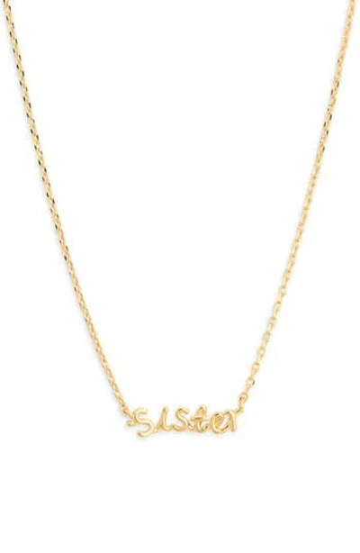 Estella Bartlett Sister Word Pendant Necklace