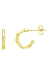 Estella Bartlett Small Bamboo Link Hoop Earrings In Gold