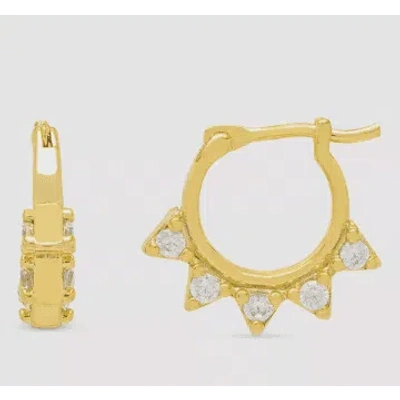 Estella Bartlett Spike Hoop Huggie Earrings In Gold