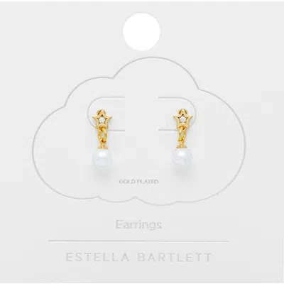 Estella Bartlett Star & Faux Pearl Drop Earrings