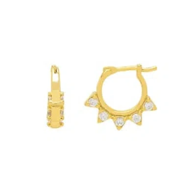 Estella Bartlett Sun & Stone Hoop Earrings In Gold