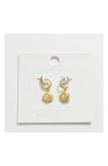 Estella Bartlett Sunface Charm Hoop Earrings