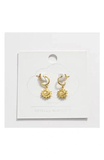 Estella Bartlett Sunface Charm Hoop Earrings