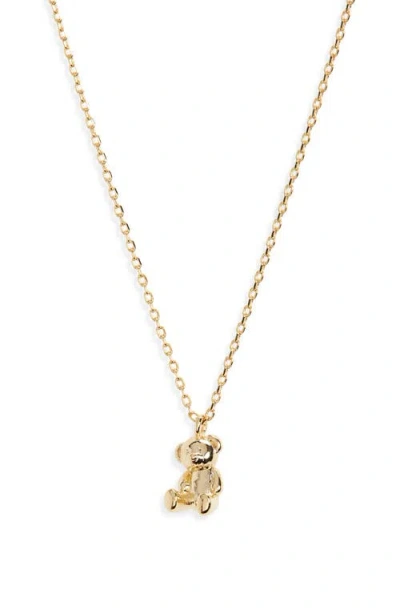 Estella Bartlett Teddy Bear Pendant Necklace In Gold