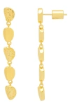 Estella Bartlett Textured & Plain Pebble Drop Earrings In Gold