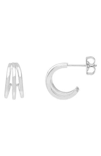 Estella Bartlett Triple Row Illusion Huggie Hoop Earrings