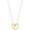 Estella Bartlett Wire Heart Pendant Necklace In Metallic