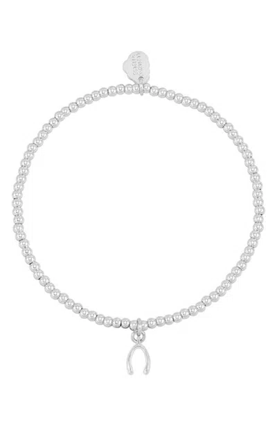 Estella Bartlett Wishbone Stretch Bracelet In Silver