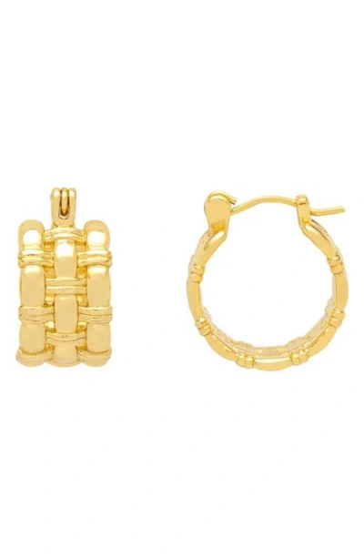 Estella Bartlett Woven Hoop Earrings In Gold