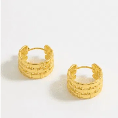 Estella Bartlett Woven Hoop Earrings In Gold