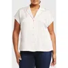Estelle Amber Satin Button-up Blouse In Blush