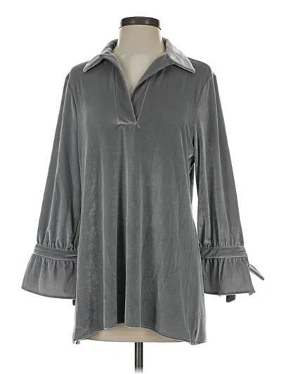 Pre-owned Estelle And Finn 3/4 Sleeve Blouse In Gray