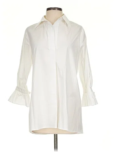 Pre-owned Estelle And Finn 3/4 Sleeve Button Down Shirt In Ivory