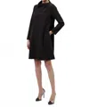 Estelle And Finn Asymmetric Collar Dress In Black In Black