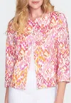 Estelle And Finn Bolero Tiles Blazer In Pink Multi In Multi
