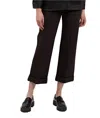 Estelle And Finn Crop Wide Leg Cuffed Pants In Black In Black