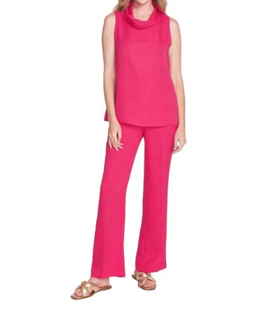 Estelle And Finn Full Leg Pull On Pant In Pink