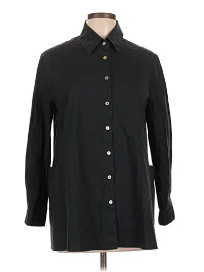 Pre-owned Estelle And Finn Long Sleeve Button Down Shirt In Black