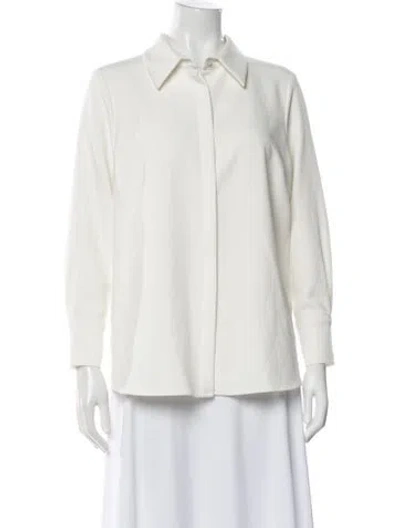 Pre-owned Estelle And Finn Long Sleeve Button-up Top In Neutral
