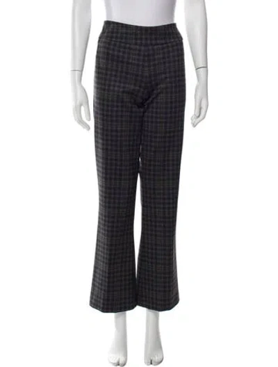 Pre-owned Estelle And Finn Plaid Print Wide Leg Pants In Blue