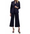 Estelle And Finn Ponte Shaped Jacket In Navy In Black