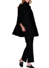 Estelle And Finn Rayon Tech Swing Coat In Black In Black