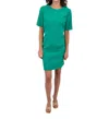 Estelle And Finn Sheath Mini Dress In Emerald In Gold