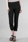 Estelle And Finn Step Hem Pant In Black Pique In Black