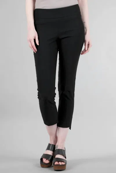 Estelle And Finn Step Hem Pant In Black Pique