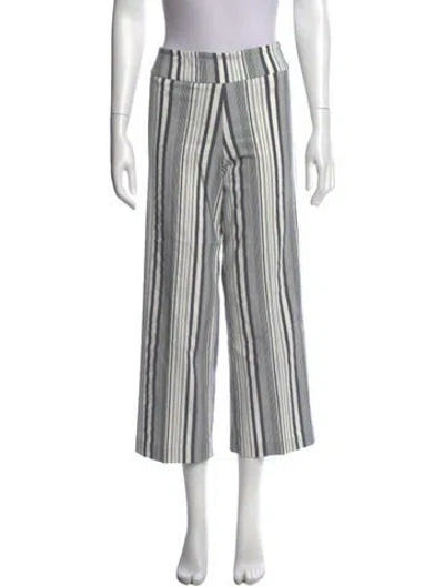 Pre-owned Estelle And Finn Striped Wide Leg Pants In Silver