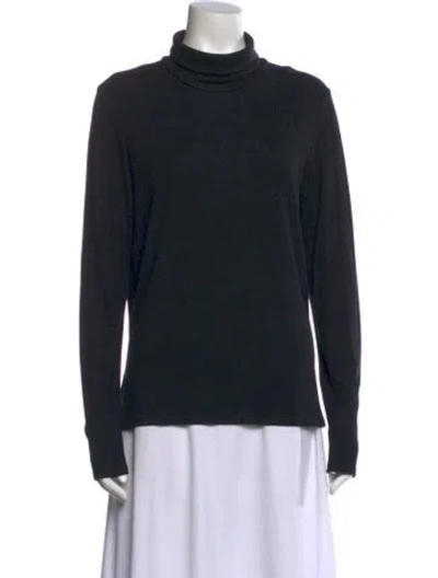 Pre-owned Estelle And Finn Turtleneck Long Sleeve Top In Black