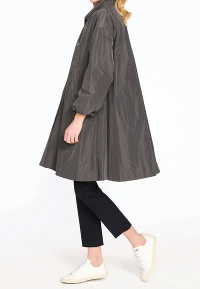Estelle And Finn Water Repellent Swing Coat In Charcoal In Gray