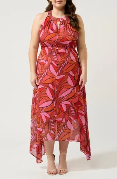 Estelle Aster Halter Dress In Multi