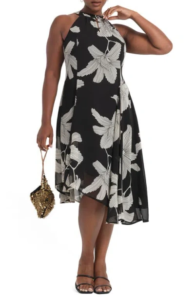 Estelle Astra Halter Dress In Black