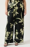 Estelle Baia Floral Pants In Black