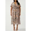 Estelle Bellarosa Print Maxi Dress In Brown