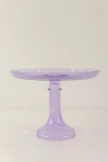 Estelle Colored Glass Cake Stand In Purple