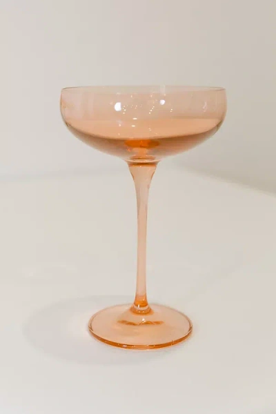 Estelle Colored Glass Champagne Coupe Set In Orange