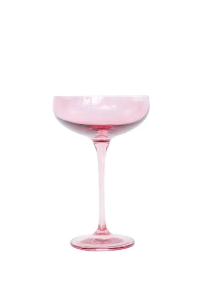 Estelle Colored Glass Champagne Coupe Set In Pink