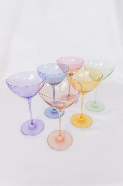 Estelle Colored Glass Martini Set In Multi