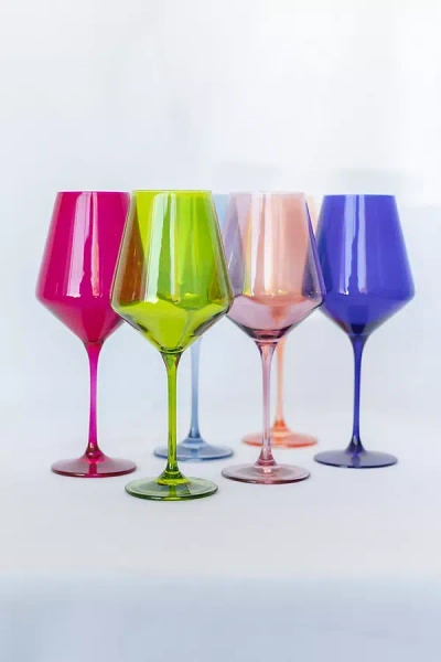 Estelle Colored Glass Mixed Stemware Set In Multi