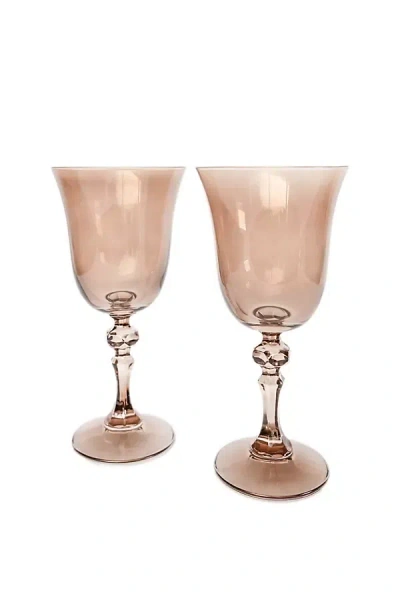 Estelle Colored Glass Regal Goblet Set In Transparent