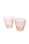Estelle Colored Glass Sunday Low Ball Glass Set In Pink