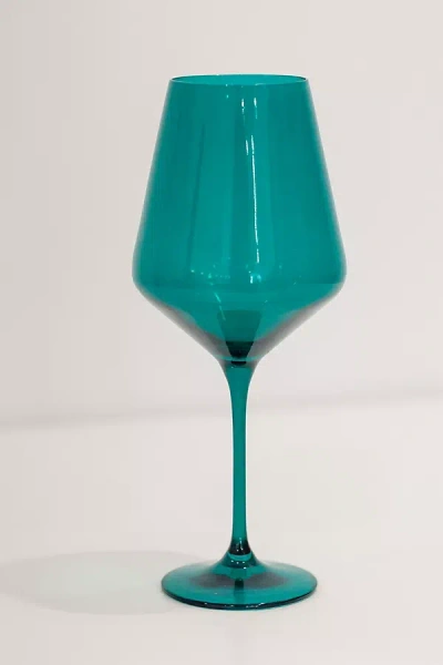 Estelle Colored Glass Wine Glass Set In Green