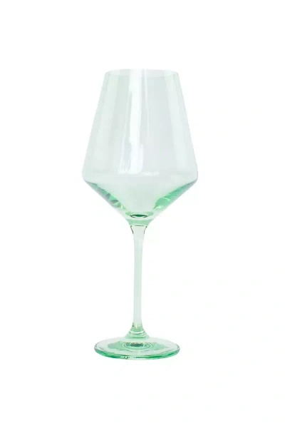 Estelle Colored Glass Wine Glass Set In Green